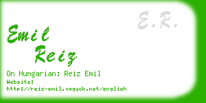 emil reiz business card